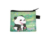 Porte Monnaie Panda Aux Fleurs Petite Trousse Maquillage Trousse Maquillage Femme De Voyage pour Femme Portable Trousse De Maquillage Cosmétique Organiseur,Trousse De Toilette Fille