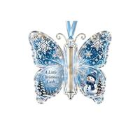 Porte-Monnaie Papillon de Noël - Ornement Cadeau en espèces | Décor d'arbre | Le Centre Transparent Affiche Les Espèces Roulées ; Le Ruban Est Suspendu À Un Arbre Ou À Une Couronne ; Motif Papillon En Ac