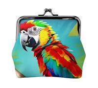 Porte-monnaie Parrots On Tree - Petit porte-cartes - Pour homme et femme - Pour le shopping et les sorties décontractées, noir, One Size, Art déco