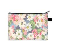 Porte Monnaie Peinture À l'huile De Fleurs Petite Trousse Maquillage Trousse Maquillage Femme De Voyage pour Femme Portable Trousse De Maquillage Cosmétique Organiseur,Trousse De Toilette Fille