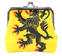 Porte-monnaie personnalisé en cuir pour femme avec drapeau du Nord Pas de Calais, Drapeau Nord-Pas-de-Calais, Classique