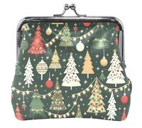 Porte-monnaie personnalisé en cuir pour femme avec inscription « Happy Christmas » Vert, Joyeux Noël Vert (2), OneSize