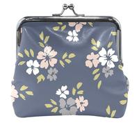Porte-monnaie personnalisé vintage floral bleu femmes porte-monnaie et pochettes Kiss Lock Money Change Pouch Girls, Vintage Floral Bleu, Classique