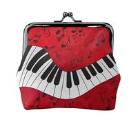 Porte-monnaie piano note de musique, petite pochette de rangement pour week-end et voyages d'affaires, Noir , Taille unique, Pochette à monnaie