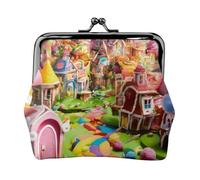 Porte-monnaie polyvalent avec breloque imprimé Candy Land - Étanche - Avec verrou - Pour clés et cartes