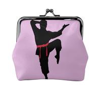 Porte-monnaie polyvalent avec breloque imprimé karaté pour homme - Étanche - Avec serrure à baiser - Pour clés, cartes