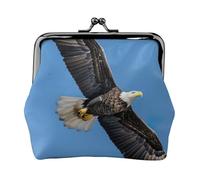 Porte-monnaie polyvalent avec imprimé aigle chauve - Mini portefeuille exquis - Pochette à monnaie mignonne pour toutes les occasions