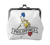 Porte-monnaie polyvalent avec imprimé carte des Philippines - Mini portefeuille mignon pour toutes les occasions