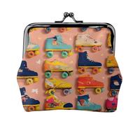 Porte-monnaie polyvalent avec imprimé patins à roulettes colorés pour toutes les occasions