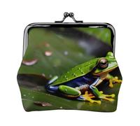 Porte-monnaie polyvalent et étanche avec verrou pour clés et cartes Motif grenouilles d'arbre de la paix