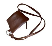 Porte-monnaie portable avec cordon réglable et cordon tour de cou en cuir PU pour voyage et shopping Design coréen, bordeaux, One Size