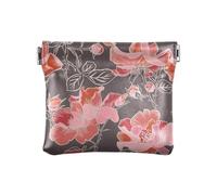 Porte-monnaie portable en cuir pour femme - Mini trousse de maquillage - Fleurs - Grandes roses rouges - Pour filles et femmes, Blossom Grandes roses rouges, 1 Size, Accessoire de voyage