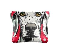 Porte-monnaie portable en cuir PU avec drapeau de la Palestine - Étanche - 10,9 x 9,4 cm, Rouge dalmatien rétro, one size, Rouge dalmatien rétro