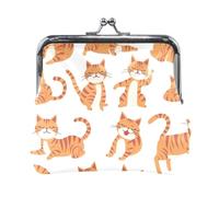 Porte-monnaie portable en cuir PU bleu marine Skater Goose, Chat mignon orange, one size, Chat mignon orange
