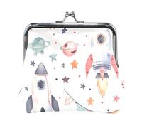 Porte-monnaie portable en cuir PU bleu marine Skater Goose, Fusées spatiales, one size, Fusées spatiales