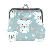 Porte-monnaie portable en cuir PU bleu marine Skater Goose, Joli koala bleu, Taille unique, Joli koala bleu