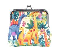 Porte-monnaie portable en cuir PU bleu marine Skater Goose, MCute Dino Jungle Multicolore, one size, Mcute Dino Jungle Multicolore