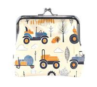 Porte-monnaie portable en cuir PU bleu marine Skater Goose, Tracteurs Orange, one size, Tracteurs Orange