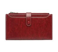 Porte-monnaie portable en cuir synthétique pour cartes, carte d'identité, clés, banque, casque, rouge à lèvres, voyage d'affaires, rouge vin, Refer to description, Unisexe