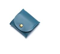 Porte-monnaie portable en cuir véritable - Design vintage - Pour écouteurs - Pour homme et femme, bleu, 2 pièces