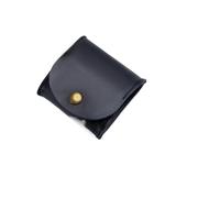 Porte-monnaie portable en cuir véritable - Design vintage - Pour écouteurs - Pour homme et femme, Noir , 2 pièces