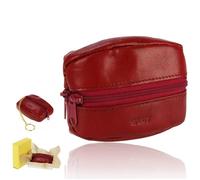 Porte-monnaie/Porte-clés - SPIRIT - Deux en Un - Cuir véritable - Rouge - Idée cadeau homme