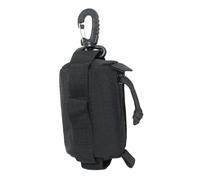 Porte-monnaie - Porte-monnaie compact, organisateur pour cartes, sac à main pour clés, écouteurs, billets, sac et DC pour l'extérieur, pour voyage, portefeuille camouflage essentiels Quotidi, Noir