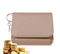 Porte-monnaie - Porte-monnaie en cuir PU | Porte-monnaie portable fait à la main pour cartes de crédit, billets pliés, abricot, Refer to description, Unisexe