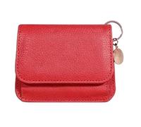 Porte-monnaie - Porte-monnaie en cuir synthétique avec fermeture éclair - Petit portefeuille de voyage vintage pour homme et femme, rouge vin, Refer to description, Unisexe