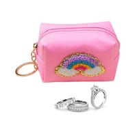 Porte-monnaie - Porte-monnaie imperméable avec motif brodé | Sac étanche multifonction mignon pour filles et femmes, Rose X Arc-en- , Refer to description, Unisexe