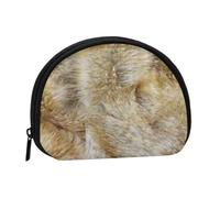 Porte-Monnaie, Porte-Monnaie, Pochette à Monnaie, Mini Portefeuilles pour Femmes et Filles, Cadeau, Peluche Marron Naturel, imprimé Fausse Fourrure