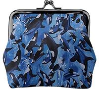 Porte-Monnaie Portefeuille épaulards orques océan mer Animaux Femmes Fille Exquis Fermoir Fermoir Fermeture Boucle Portefeuille Pochette à Langer