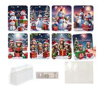 Porte-monnaie pour carte de Noël - Ornement de porte-monnaie de Noël, Vistaprint Noël Porte-monnaie amusant, décoration d'arbre de Noël, sac d'argent de Noël classique pour arbre de Noël, clôture