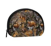 Porte-monnaie pour femme avec fermeture éclair Motif méduses, Chasse cerf ours élan, One Size, Pochette à monnaie