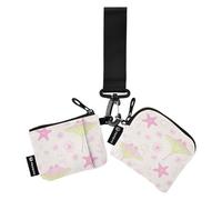 Porte-monnaie pour femme avec jolie fleur raie manta rose grande capacité avec fermeture éclair poche à fermeture éclair pour un usage quotidien 2 pièces de crédito para hombre