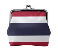 Porte-monnaie pour femme avec motif drapeau de la Thaïlande, petites pochettes avec serrure à baiser, pour pièces de monnaie, cartes, petits articles