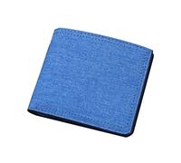 Porte-monnaie pour femme - Noir uni - Couleur neutre - En toile - Grand passeport, bleu, Taille unique