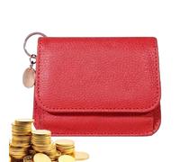 Porte-monnaie pour femme - Petite pochette en cuir synthétique fait à la main pour écouteurs, rouge à lèvres, carte de crédit, rouge vin, Refer to description, Unisexe