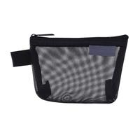 Porte-monnaie pour femme, pochette triangulaire réutilisable en maille, mini porte-cartes de crédit, sac compact pour le shopping, le bureau, les choses quotidiennes, matériau en nylon, Noir , Refer