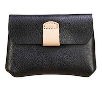 Porte Monnaie pour Femme Porte-Cartes Mini-Organisateur de pièces de Monnaie en Cuir Noir Mini Portefeuille