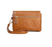 Porte Monnaie pour Femme Porte-Monnaie à glissière for Femmes Petit Portefeuille en Cuir Simple Mini Portefeuille(Jaune)