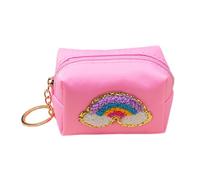 Porte-monnaie pour femme, porte-monnaie pour pièces de monnaie, Doté d'un motif de broderie unique, porte-clés mignon pour pochette de pièces de monnaie, Pochette à monnaie mignonne, clé, bijoux, rang