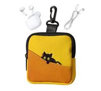 Porte-Monnaie pour Femme - Portefeuille Portable en Forme de Chat Mignon avec Porte-clés, Petite Pochette pour écouteurs, Femmes, Amoureux des Chats, Voyage, école, Bureau, Shopping