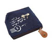 Porte-Monnaie pour Femmes avec Mini-Pochette en Toile avec Sac à Main à Fermeture zippée, Bleu Robuste et économiqueLe Merveilleux