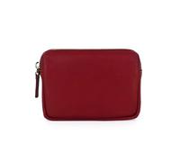 Porte-Monnaie pour Homme Portefeuille Compact en Cuir avec Pochette zippée for pièces de Monnaie(Rouge)