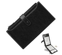 Porte-monnaie pour pièces de monnaie, étui de rangement en cuir synthétique pour pièces de monnaie, porte-cartes de crédit et portefeuille, convient pour cartes bancaires, billets pliés, carte