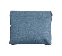 Porte-monnaie pratique en cuir synthétique avec cadre à ressort sécurisé pour homme et femme, bleu, Beauté de masse