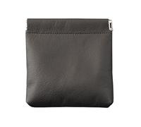 Porte-monnaie pratique en cuir synthétique avec fermeture à ressort en métal élégant pour ranger les pièces de monnaie, porte-monnaie, porte-cartes, portefeuille pour homme, Noir , Beauté de masse