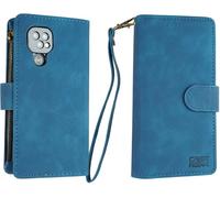 Porte-monnaie Premium caseroxx pour téléphone portable Doro 8100 / 8110 / 8200 / 8210 / 8220, similicuir velours, 6 compartiments pour cartes, grand compartiment pour la monnaie avec fermeture éclair,