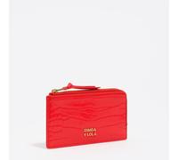 Porte-monnaie protège-cartes effet crocodile corail UN